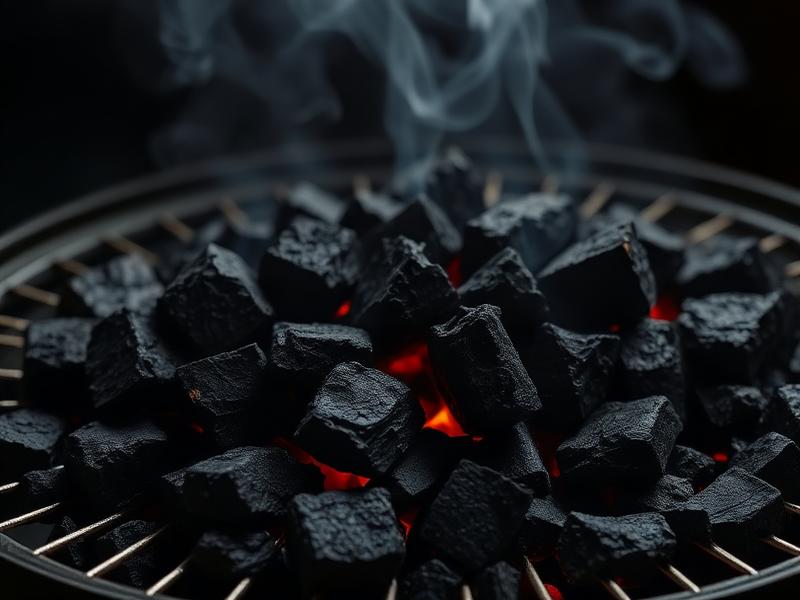 BBQ charcoal on a grill for restaurant and outdoor cooking